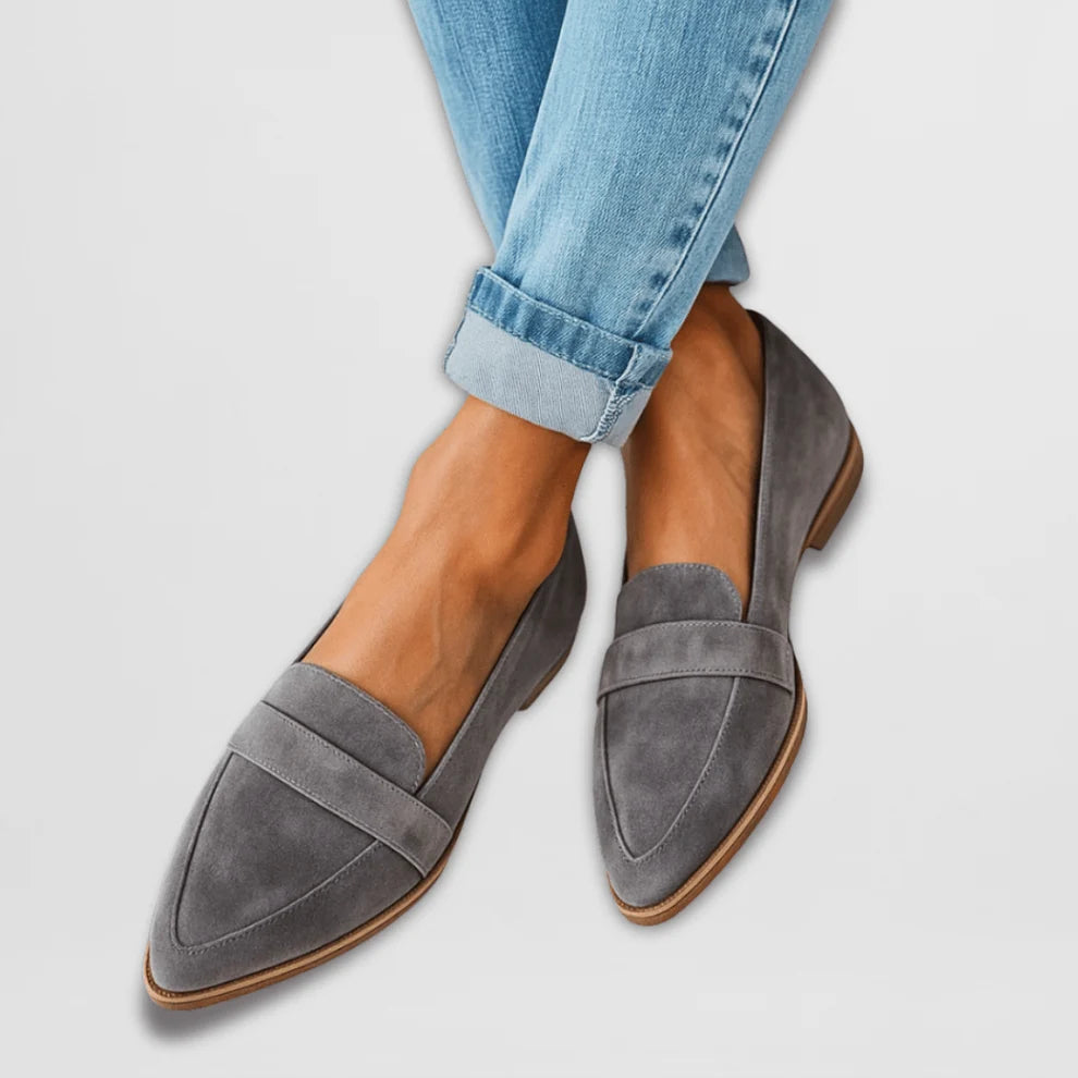 Elena | Mocasini din piele întoarsă moale