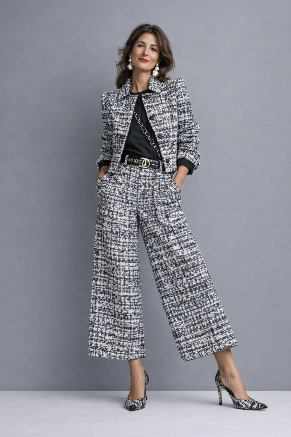 Milena | Set elegant din tweed pentru femei