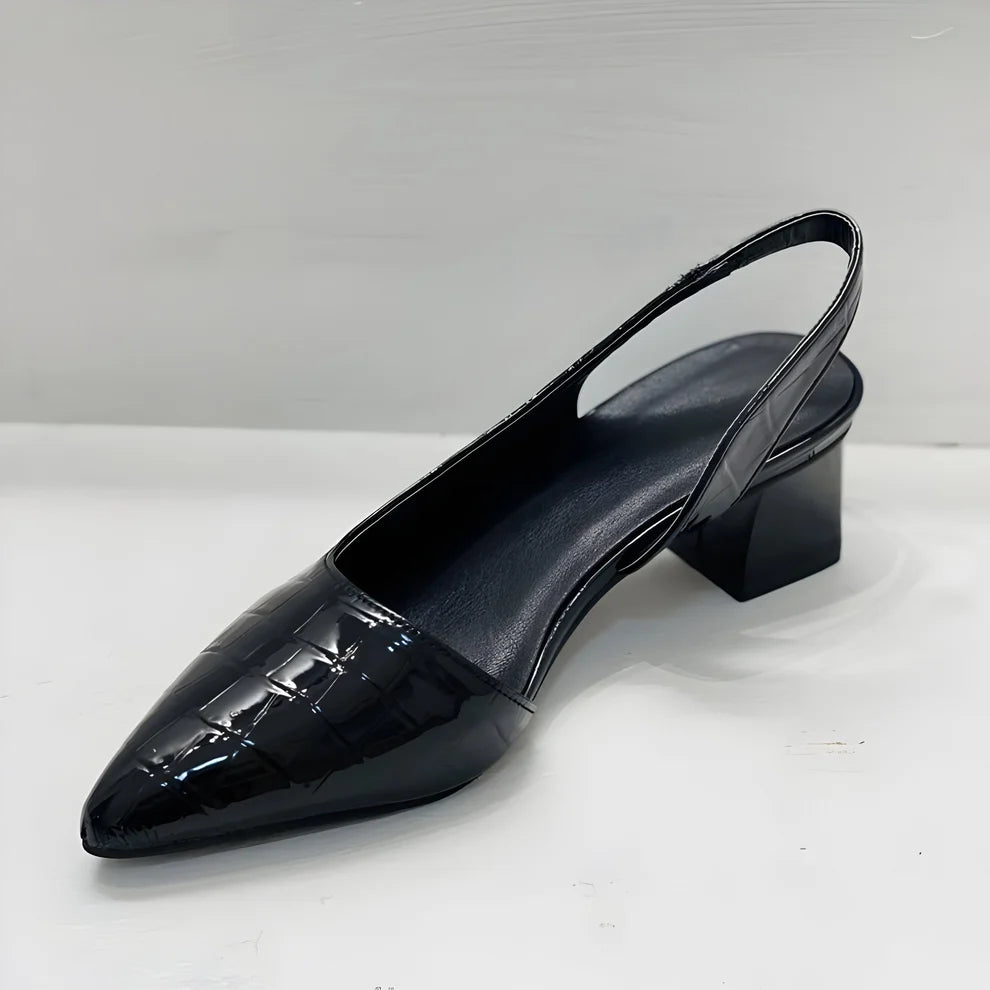 Elisa | Pantofi eleganți cu toc și vârf lat