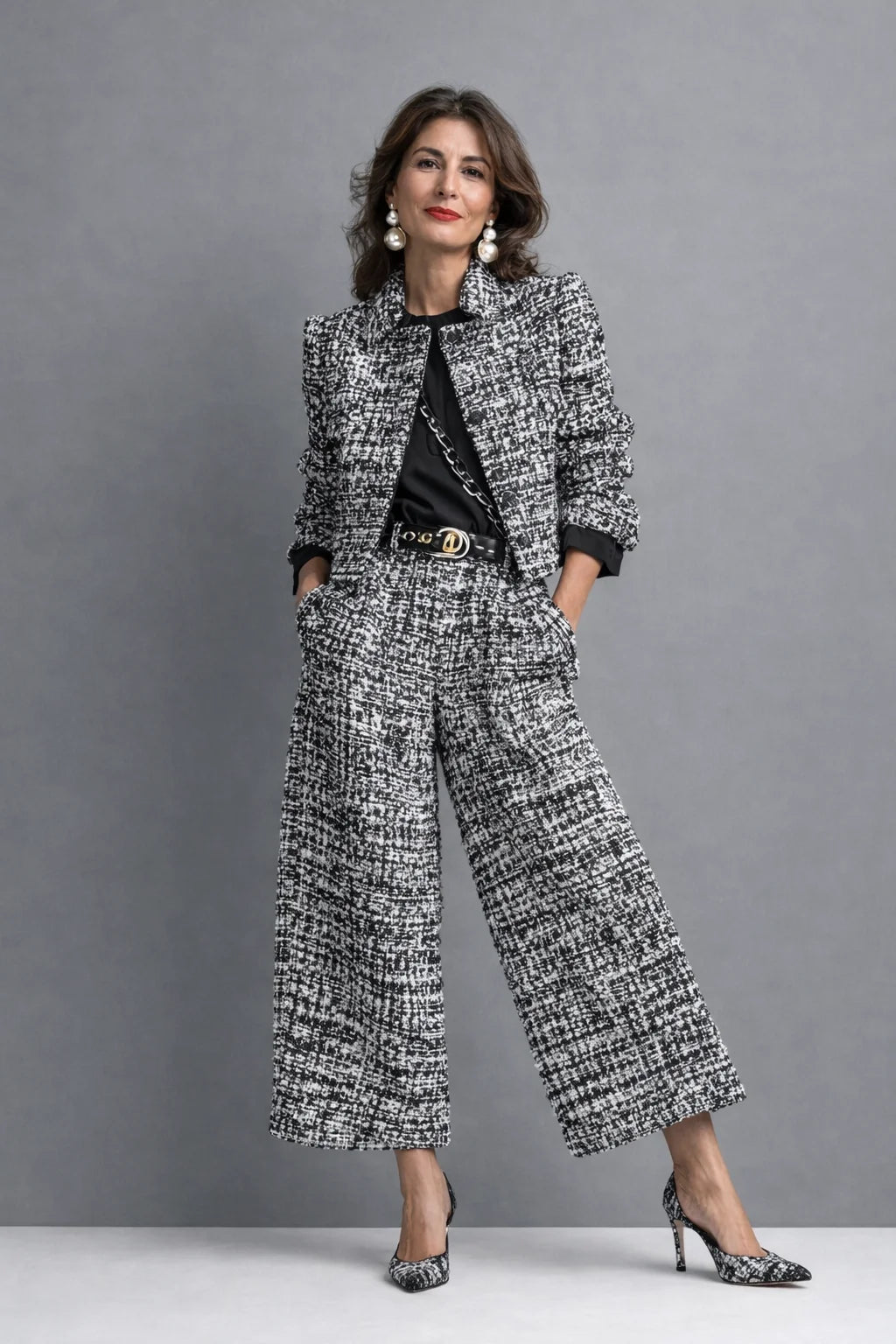 Milena | Set elegant din tweed pentru femei